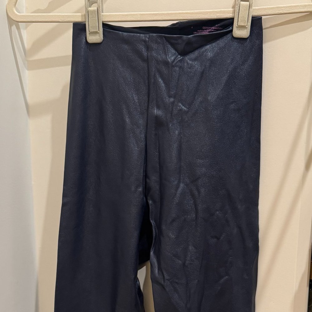 Commando Navy Faux Leather Leggings